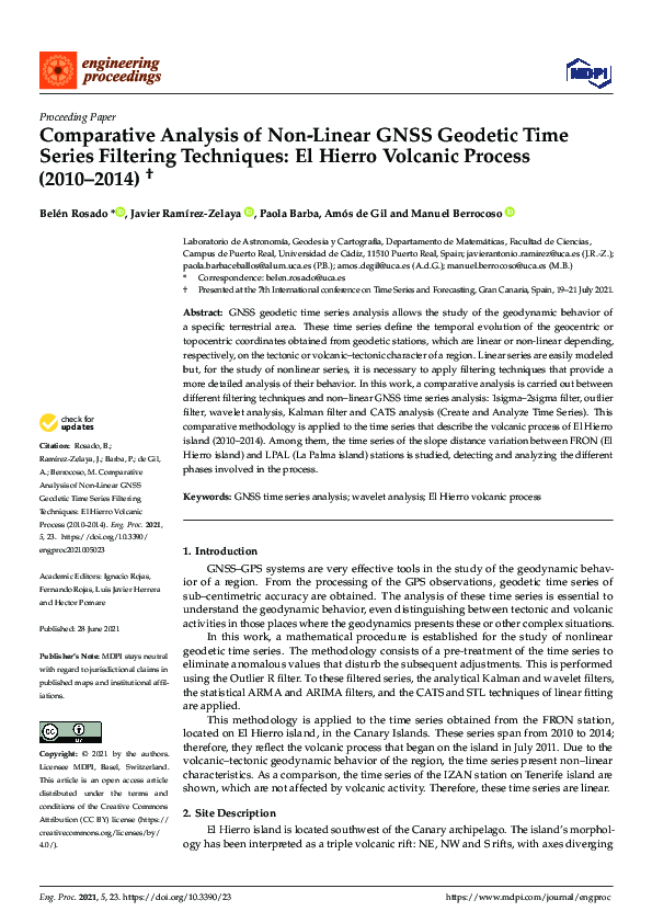 (PDF) Comparative Analysis of Non-Linear GNSS Geodetic Time Series ...