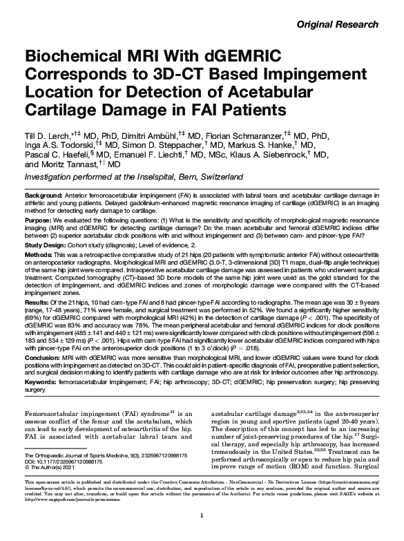 (PDF) Biochemical MRI With dGEMRIC Corresponds to 3D-CT Based ...
