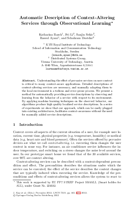 (PDF) Automatic Description of Context-Altering Services through ...