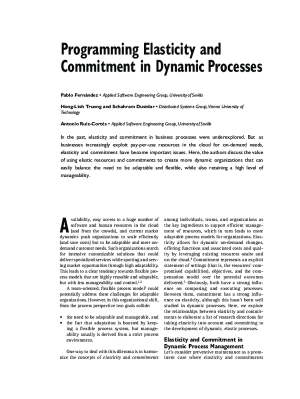 (PDF) Programming Elasticity and Commitment in Dynamic Processes
