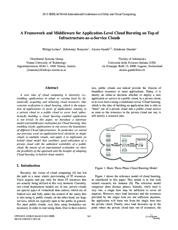 (PDF) A Framework and Middleware for Application-Level Cloud Bursting ...