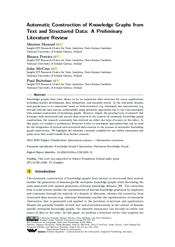 (PDF) Automatic Construction of Knowledge Graphs from Text and ...