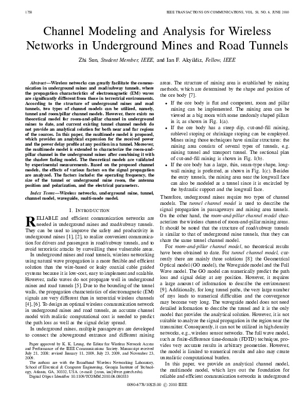 (PDF) Channel modeling and analysis for wireless networks in ...