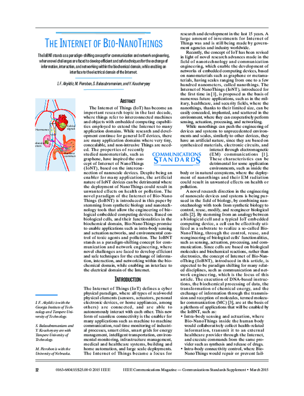 (PDF) The internet of Bio-Nano things