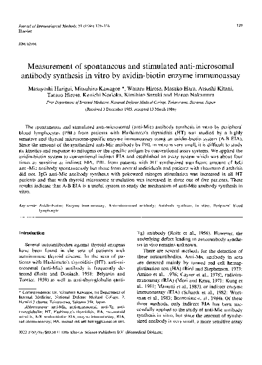 (PDF) Measurement of spontaneous and stimulated anti-microsomal ...
