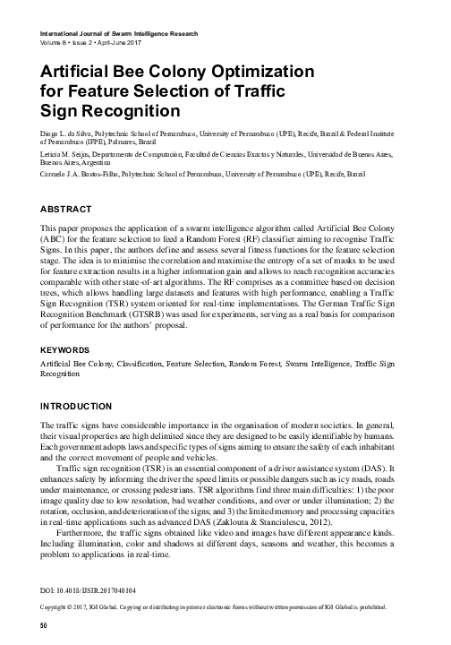 (PDF) Artificial Bee Colony Optimization for Feature Selection of ...