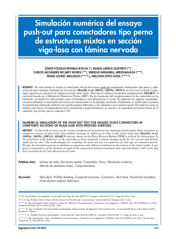(PDF) Simulación numérica del ensayo push-out para conectadores tipo ...