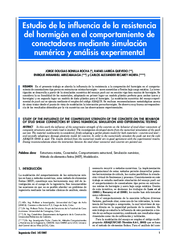 (PDF) Aplicación de la simulación numérica al estudio del ...