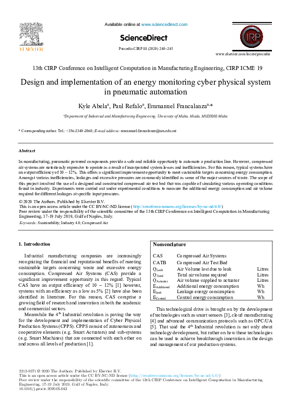 (PDF) Design and implementation of an energy monitoring cyber physical ...