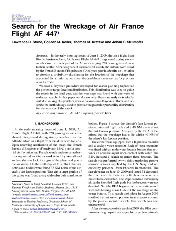 (PDF) Search for the Wreckage of Air France Flight AF 447