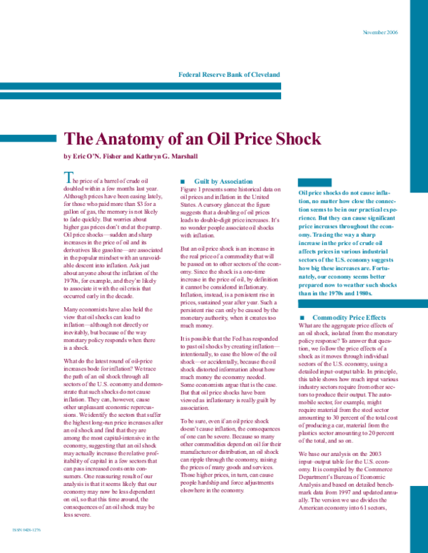 (PDF) The anatomy of an oil price shock