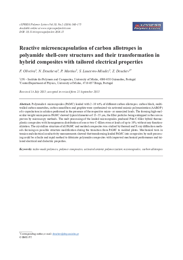 (PDF) Reactive microencapsulation of carbon allotropes in polyamide ...