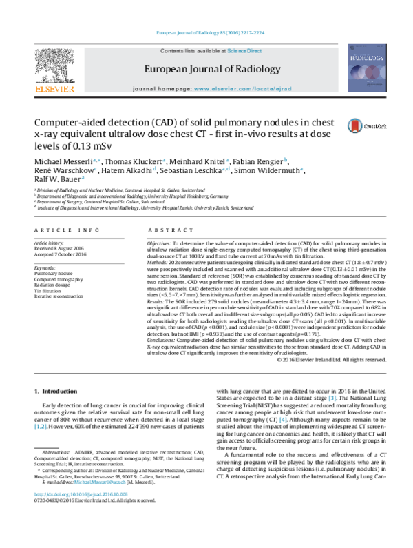 (PDF) Computer-aided detection (CAD) of solid pulmonary nodules in ...