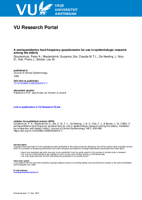 Pdf A Semiquantitative Food Frequency Questionnaire For Use In Pdf A Semiquantitative Food Frequency Questionnaire For Use In