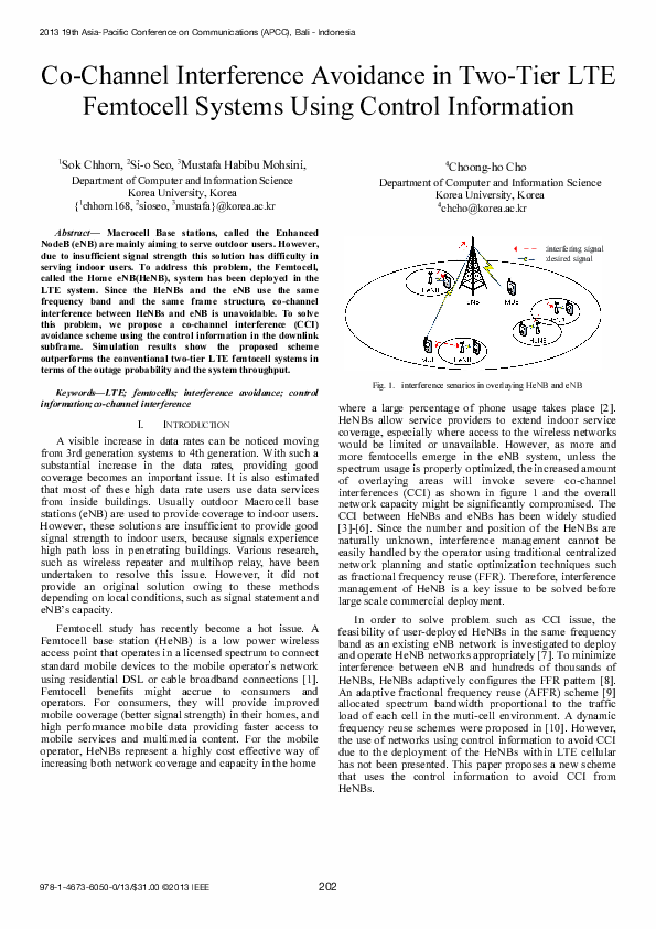 (PDF) Co-channel interference avoidance in two-tier LTE femtocell ...