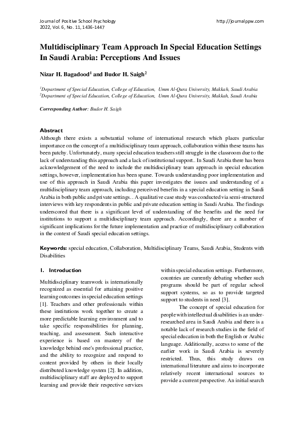 pdf-multidisciplinary-team-approach-in-special-education-settings-in