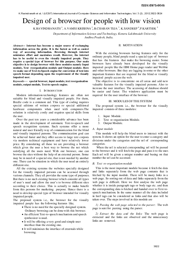 (PDF) Design of a browser for people with low vision