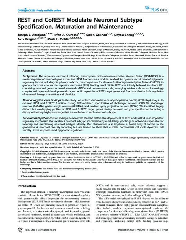 (PDF) REST and CoREST Modulate Neuronal Subtype Specification ...