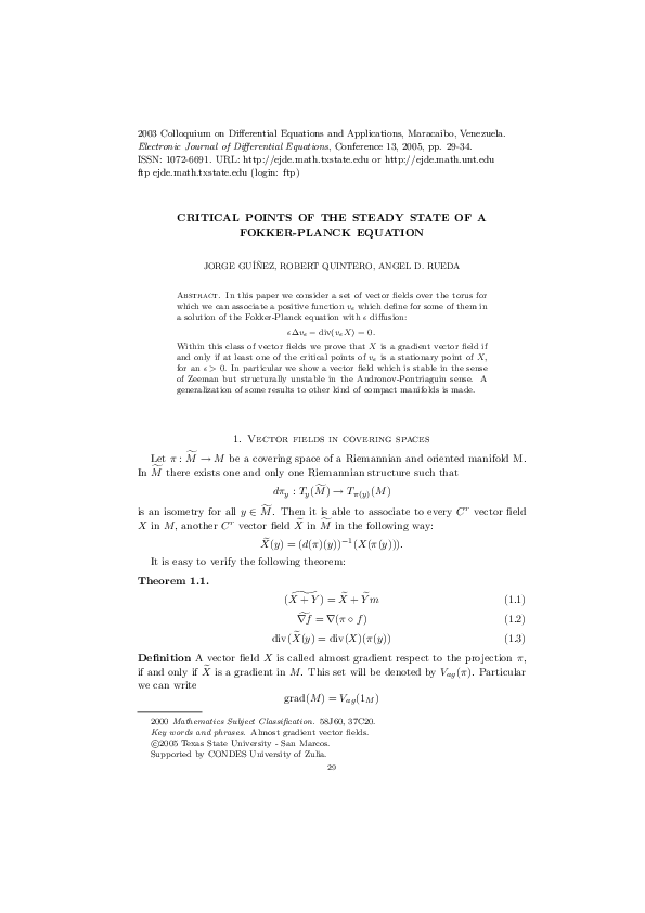 (PDF) ftp ejde.math.txstate.edu (login: ftp) CRITICAL POINTS OF THE ...