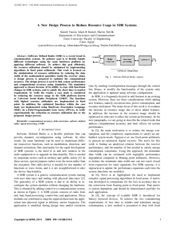 (PDF) A New Design Process to Reduce Resource Usage in SDR Systems ...