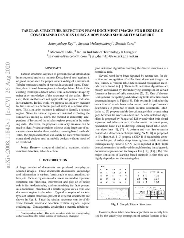 (PDF) Tabular Structure Detection from Document Images for Resource Constrained Devices Using A ...