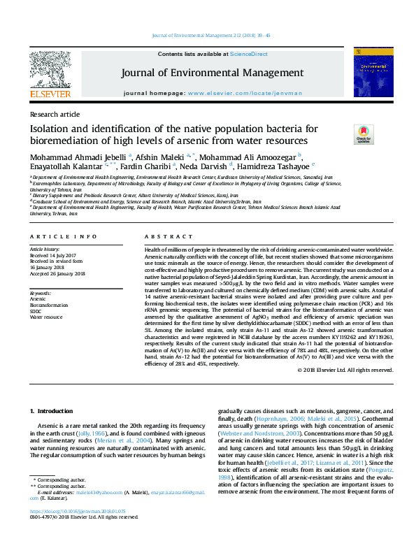 (PDF) Isolation and identification of the native population bacteria ...