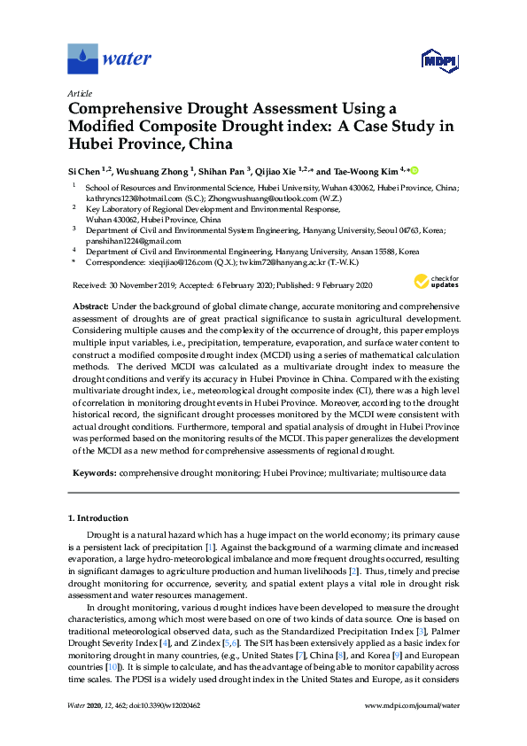 (PDF) Comprehensive Drought Assessment Using a Modified Composite ...
