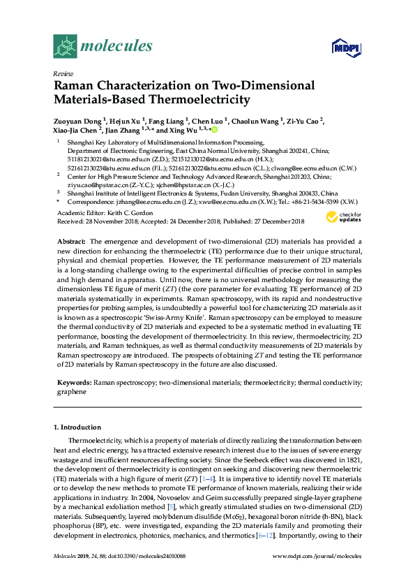 (PDF) Raman Characterization on Two-Dimensional Materials-Based ...