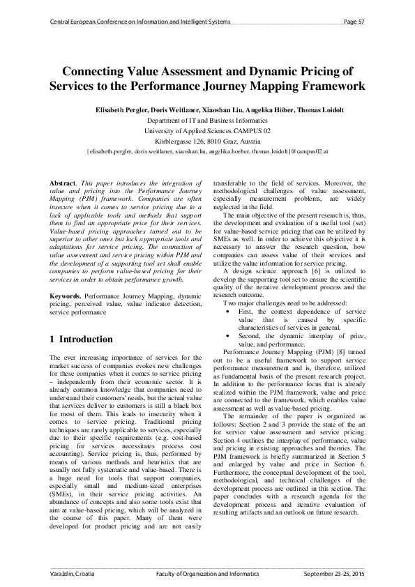(PDF) Connecting Value Assessment and Dynamic Pricing of Services to ...