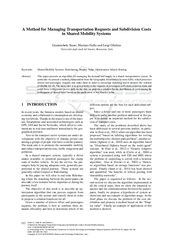 (PDF) A Method for Managing Transportation Requests and Subdivision ...