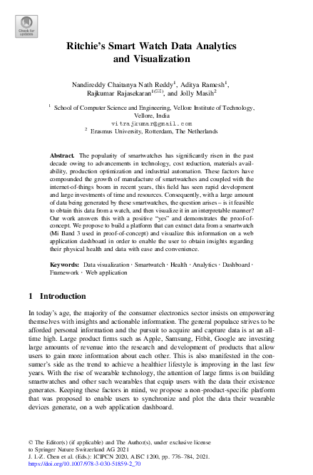 (PDF) Ritchie’s Smart Watch Data Analytics and Visualization