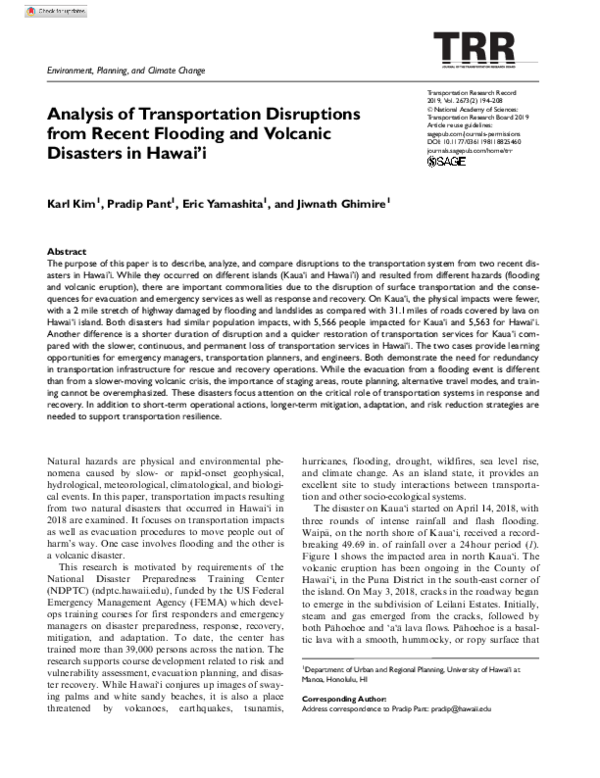 Photo inspiration: Visual Reference: Pdf Analysis Of Transportation Disruptions From Recent Flooding And