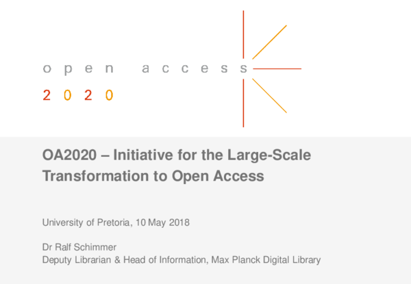 Pdf Oa2020 Initiative For The Large Scale Transformation To Open Access