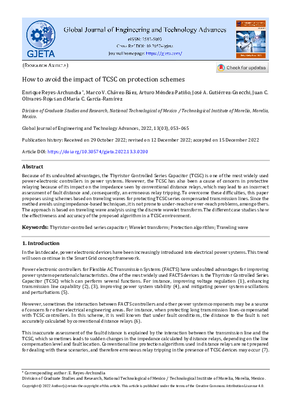 (PDF) How to avoid the impact of TCSC on protection schemes