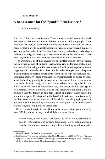 (PDF) A Renaissance for the ‘Spanish Renaissance’?