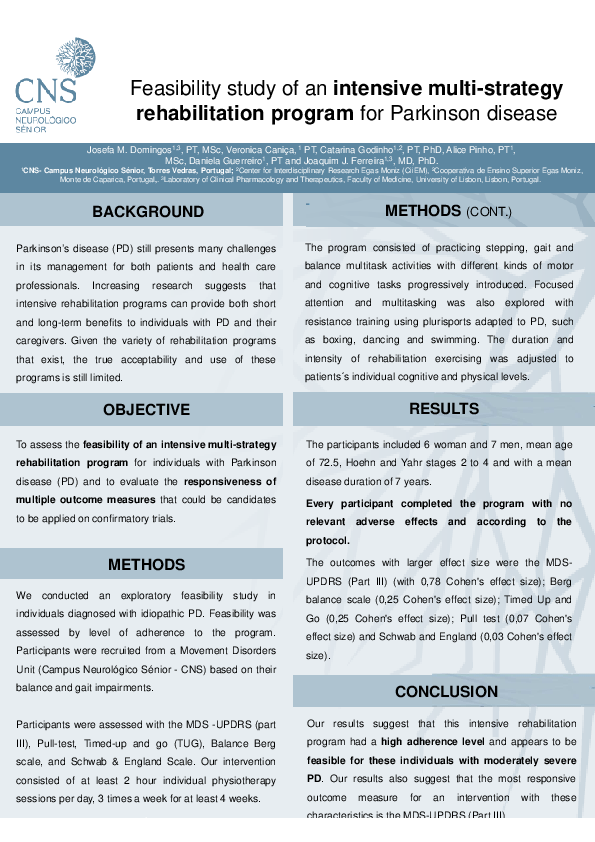 (PDF) Feasibility study of an intensive multi-strategy rehabilitation ...