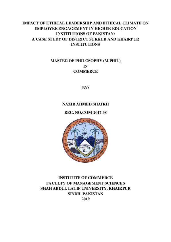 (PDF) Impact of Ethical Leadership and Ethical Climate on Employee ...