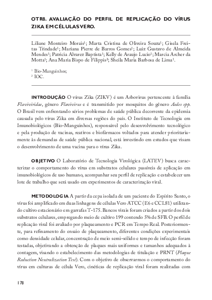  PDF Avalia o Do Perfil De Replica o Do V rus Zika Em C lulas Vero 