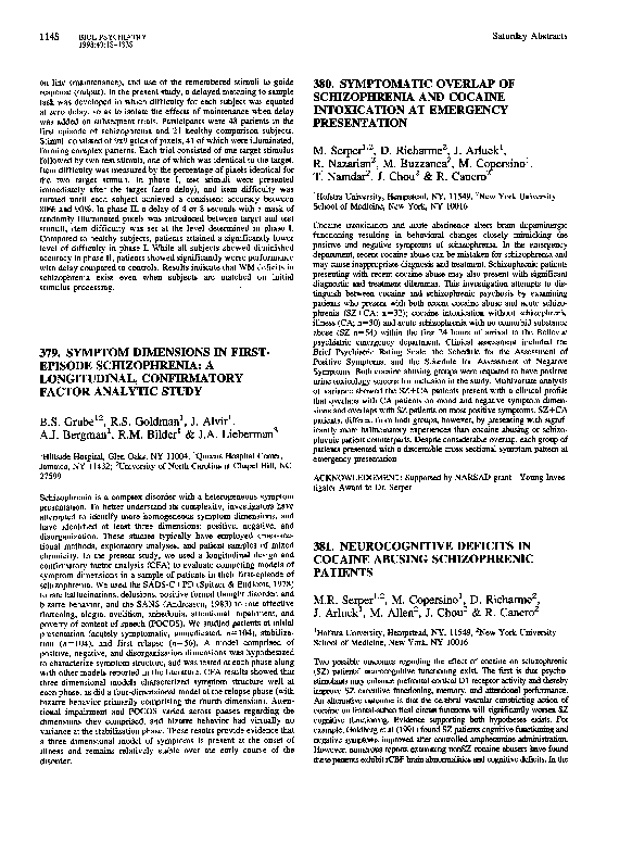 (PDF) 380. Symptomatic overlap of schizophrenia and cocaine ...