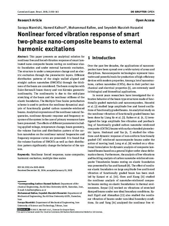 (PDF) Nonlinear forced vibration response of smart two-phase nano ...