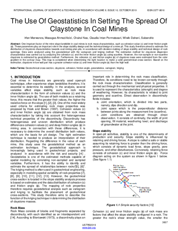 (PDF) The Use Of Geostatistics In Setting The Spread Of Claystone In ...