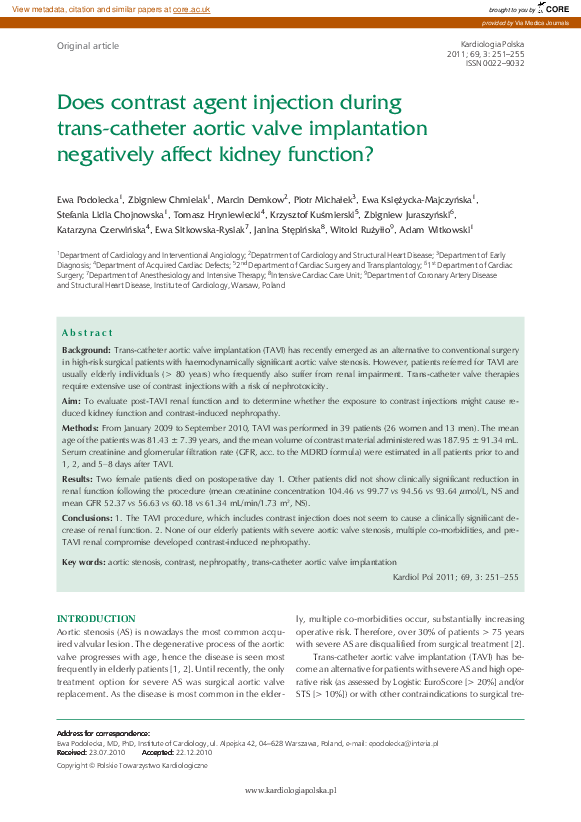 (PDF) Does contrast agent injection during trans-catheter aortic valve ...