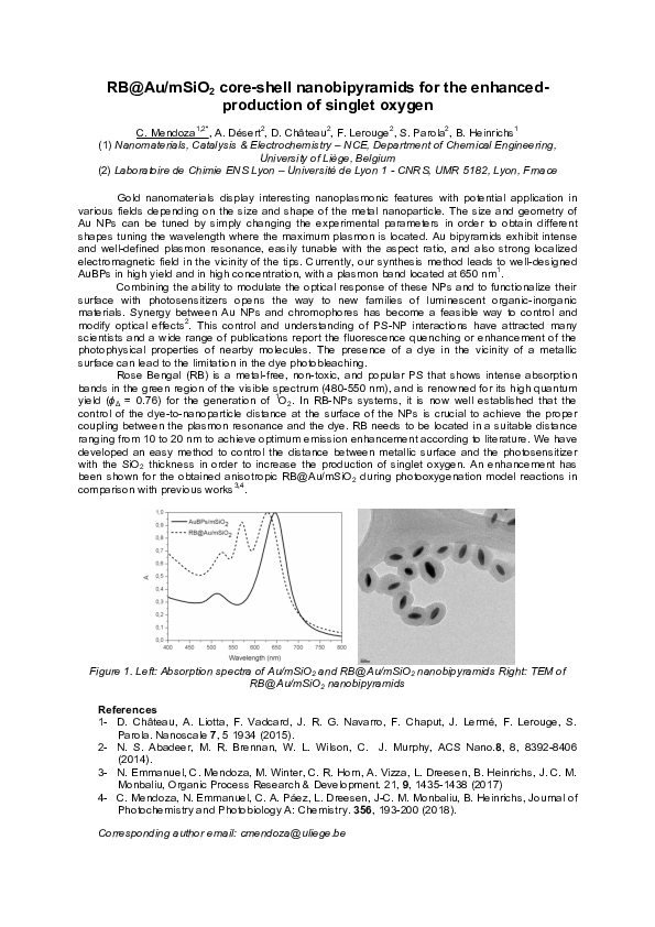 (PDF) RB@Au/mSiO2 core-shell nanobipyramids for the enhanced-production ...