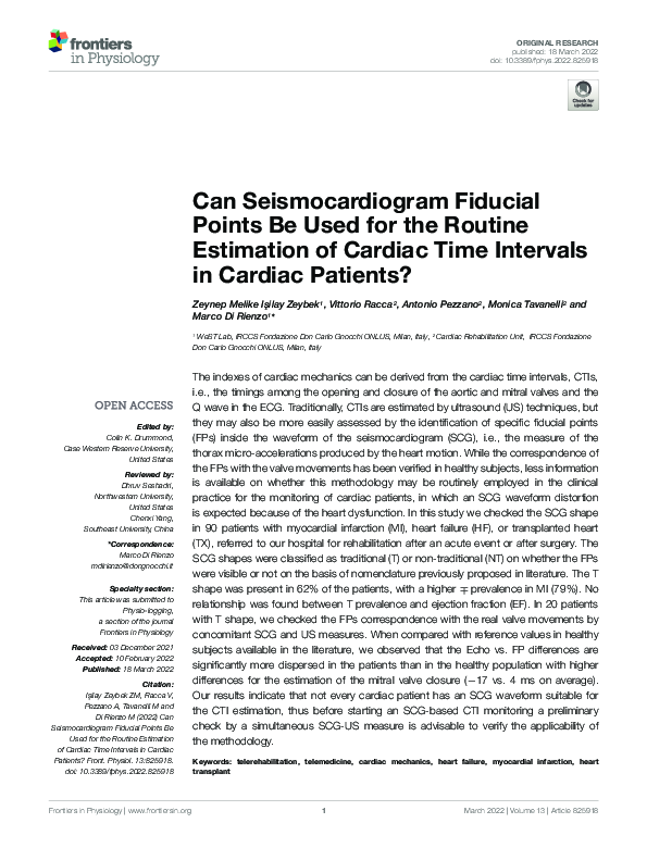 (PDF) Can Seismocardiogram Fiducial Points Be Used for the Routine ...