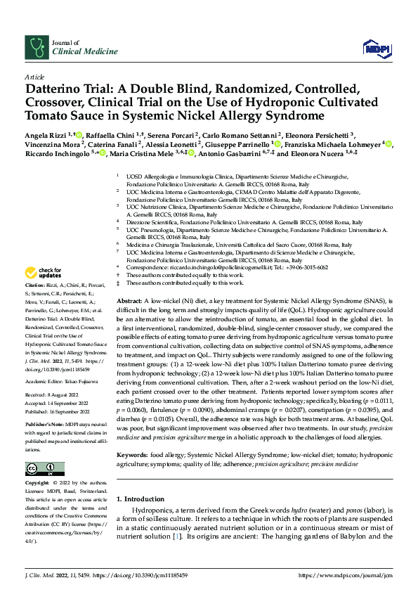 (PDF) Datterino Trial: A Double Blind, Randomized, Controlled