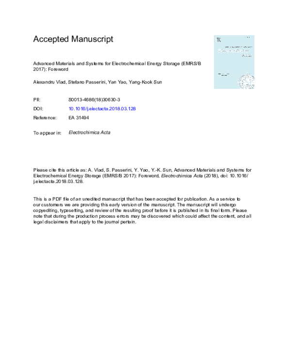 (PDF) Advanced materials and systems for electrochemical energy storage ...