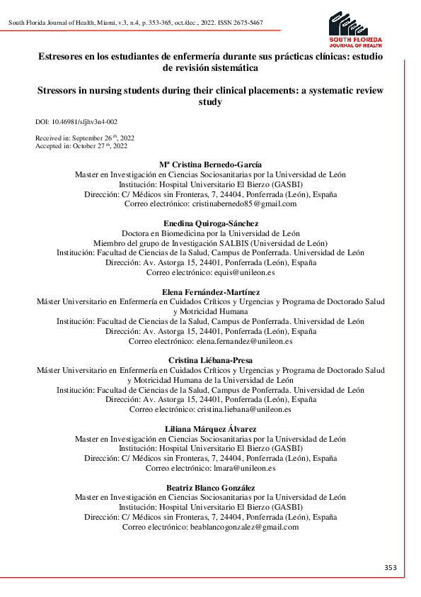 (PDF) Estresores en los estudiantes de enfermería durante sus prácticas ...