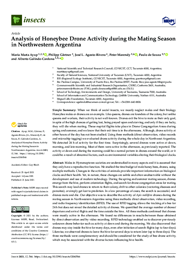 (PDF) Analysis of Honeybee Drone Activity during the Mating Season in ...