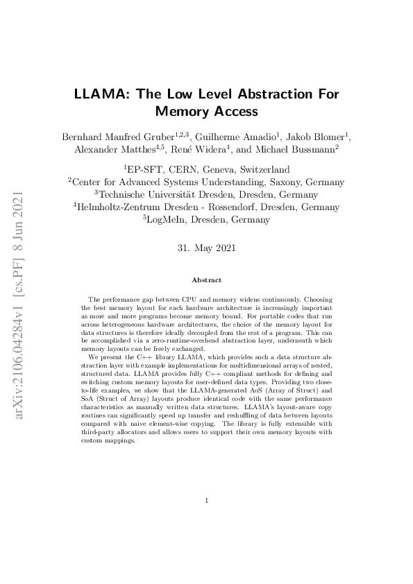 (PDF) LLAMA: The low‐level abstraction for memory access