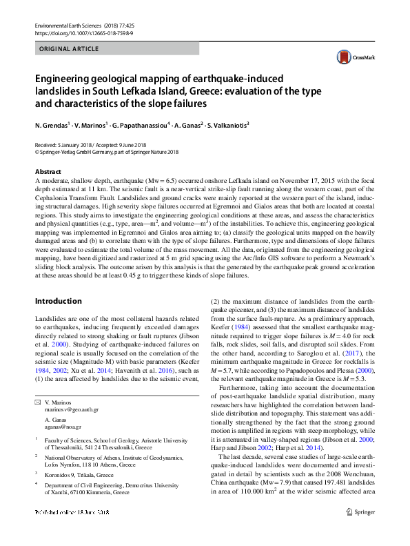 (PDF) Engineering geological mapping of earthquake-induced landslides ...